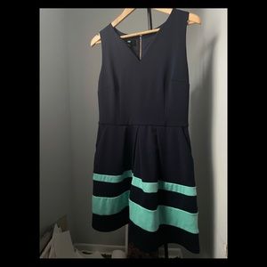 IZ Byer Navy Teal Dress w/ Pockets